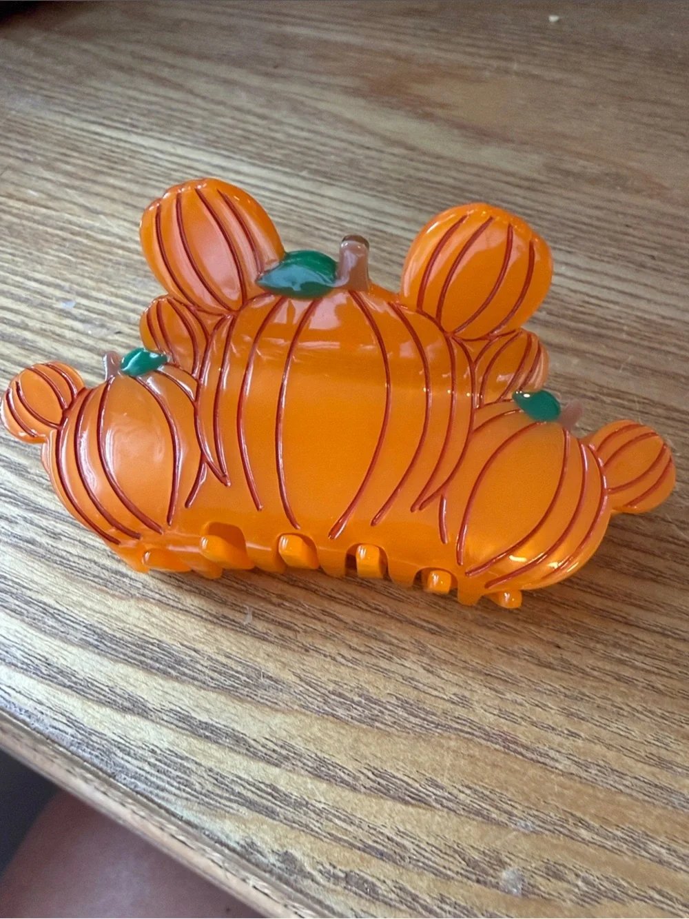 Orange Pumpkin Hair Clip claw Mickey Halloween